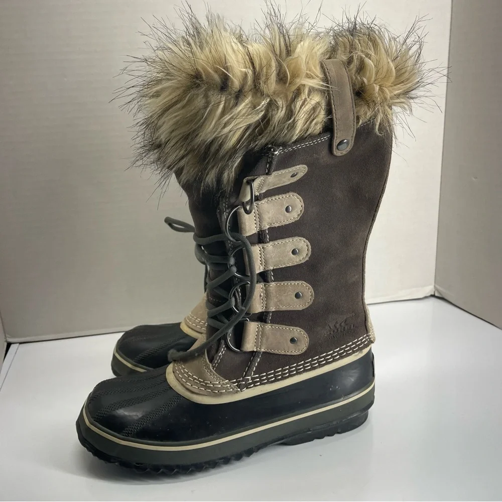 Sorel Joan of Arctic Faux Fur Winter Boots Sz 8 - Picture 7 of 13
